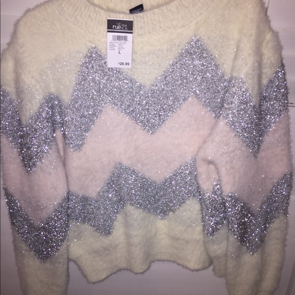 Shimmery Pastel Cropped Sweater NWT